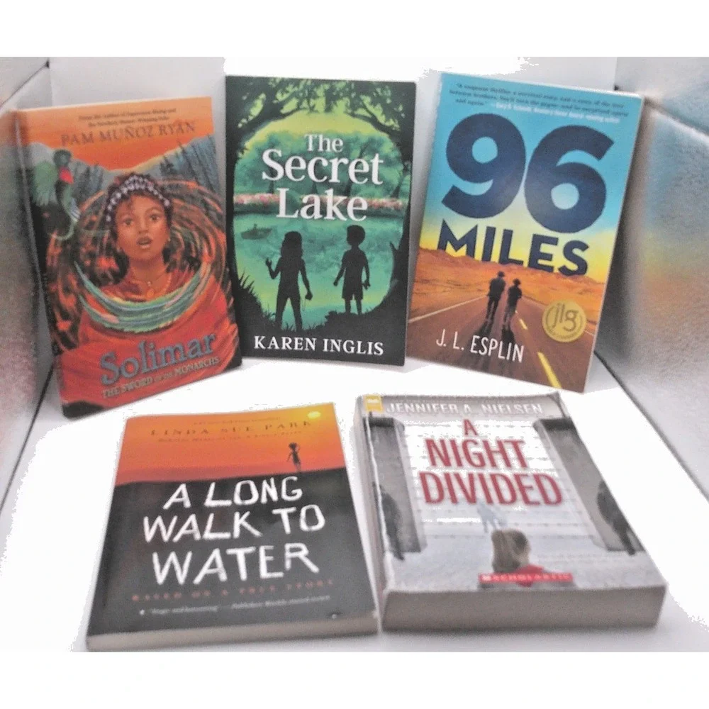 LOT OF 5 PAPERBACK BOOKS FOR READERS FROM 6-9TH GRADE